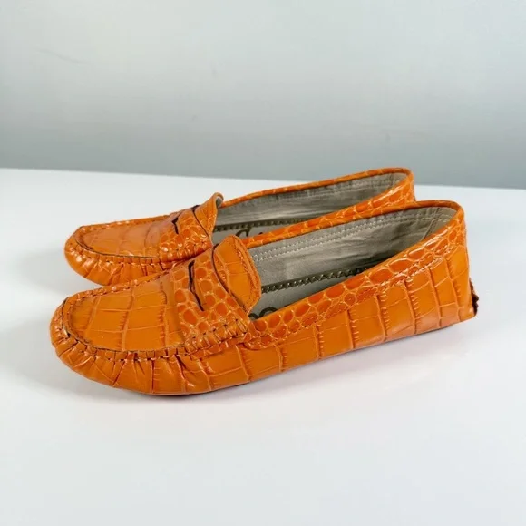 Sam Edelman Filly Leather Croc Loafers 5.5 - Picture 6 of 6